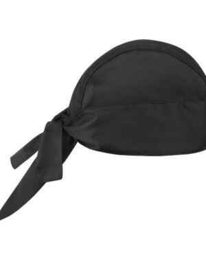 7011 high bandana nero egochef | 65%poliestere 35% cotone | regolazione posteriore con lacci