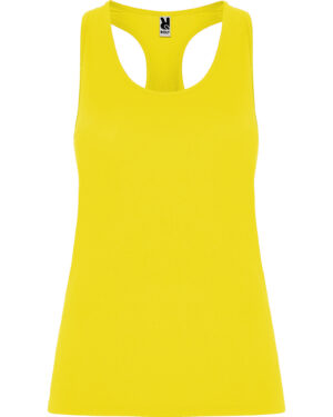 6656 aida giallo fluo 221 | canotta donna | tessuto tecnico | spalline incrociate | elasticizzata | 160 gr/m2