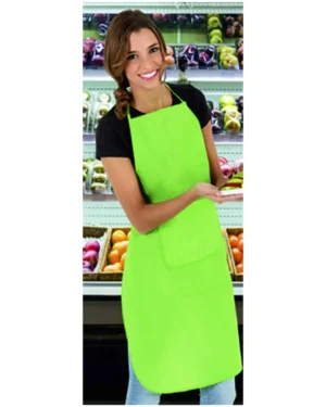 pronta consegna | pepper | grembiule pettorina verde mela| tnt | con tasca | 90 gr/m2 | 60x87 cm