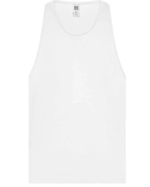 bs011 bianco bs | canotta unisex (uomo/donna) | ampio giromanica | 100% cotone | 140 gr/m2