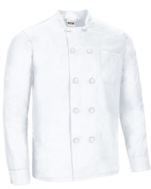 valento roast | nero | giacca cuoco | uomo | manica lunga | bottoni fissi | 210 gr/m2 (copia)