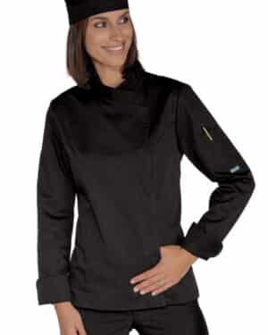 057751 nero isacco | giacca lady | elasticizzata | extra light | manica lunga | 97% cotone | 136 gr/m2 | isacco | 057560 (copia)