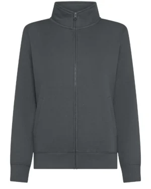 bsw334 nera bk | felpa donna con tasche | zip intera | 280gr/m2