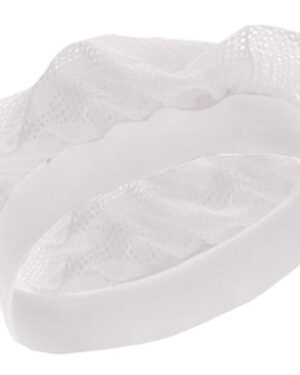 croissant valento bianco | cuffia con rete | orlo elasticizzato 40 gr/m2