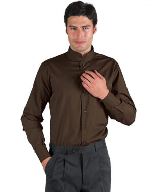 061517 marrone isacco | camicia uomo | manica lunga | 115 gr/m2
