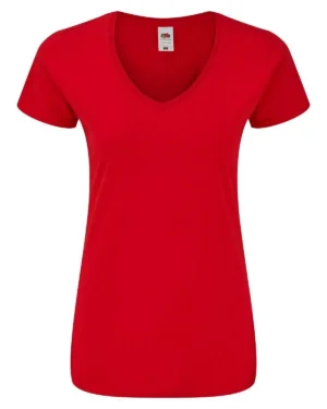fr614440 nero fruit of the loom | t shirt manica corta | donna | scollo a v | 100% cotone | 150 gr/m2 (copia)