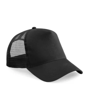 cappellino con visiera | con rete posteriore | cappello frontale 100%cotone | regolazione posteriore con cinturino | mesh cotton cap | bs611 black bk (copia)