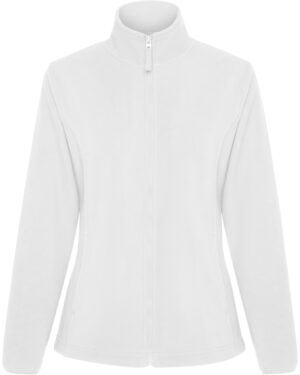 6415 new artic woman bianco | pile donna | zip intera | roly | 300 gr/m2 | con tasche laterali