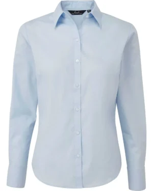 camicia donna | manica lunga | con taschino | 115 gr/m2 | poplin | pr300 white (copia)